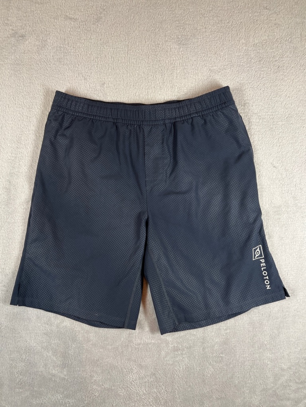 Peloton Men's Navy Blue Athletic Lined 9” Shorts Medium